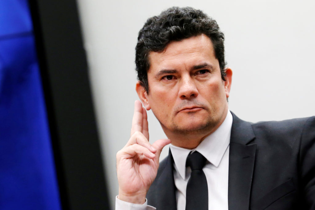 Brazil's Justice Minister Sergio Moro attends a session of the Public Security commission at the National Congress in Brasilia