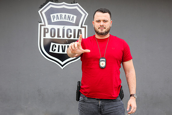 Dr Pedro Felipe, delegado da Polícia Civil do Paraná. Foto: @JokaMadruga