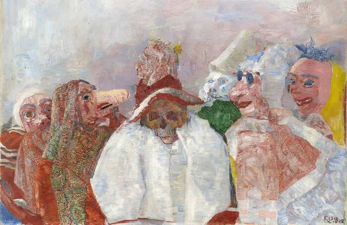 james-ensor-masks-confronting-death-painting