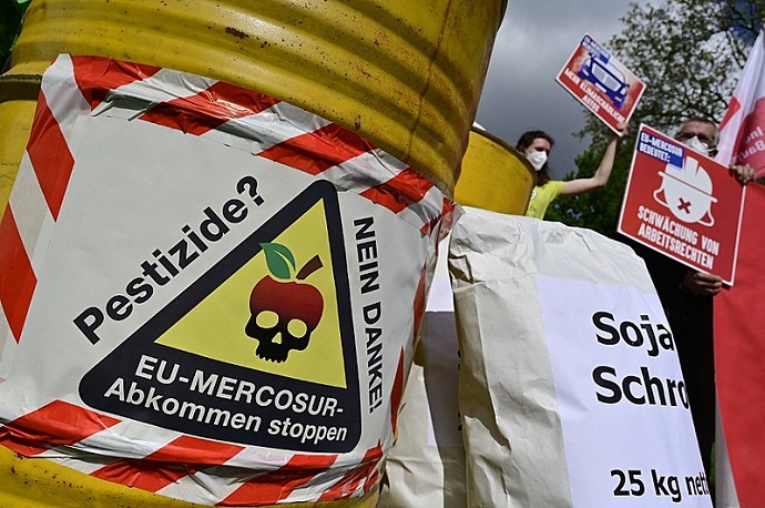 GERMANY-MERCOSUR-TRADE-PROTEST