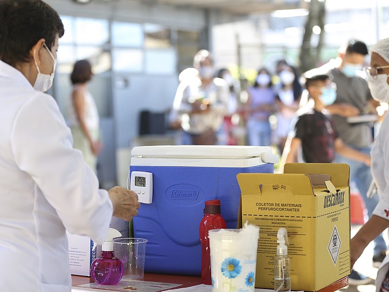 Vacinação de crianças contra a covid-19  na UBS 5 de Taguatinga Sul
