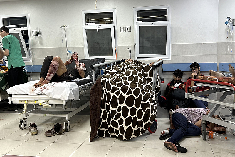 PALESTINIAN-ISRAEL-CONFLICT-HOSPITAL