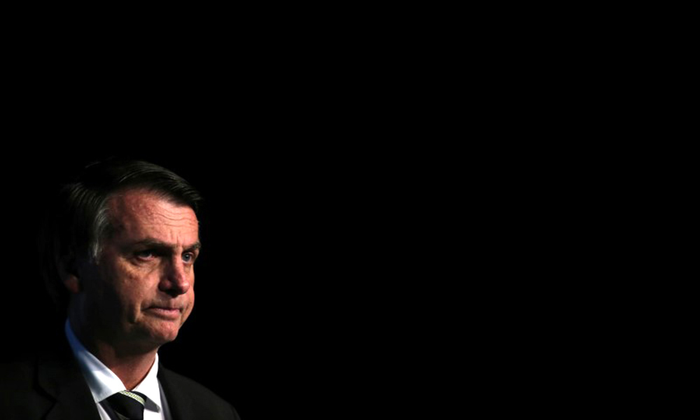 Pré-candidato do PSL à Presidência, Jair Bolsonaro, durante evento em São Paulo