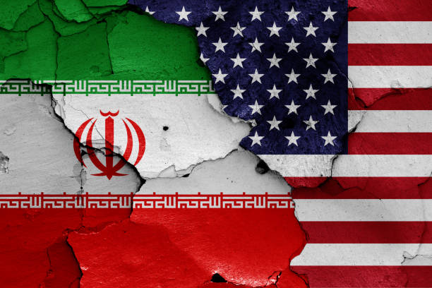flags of Iran and USA