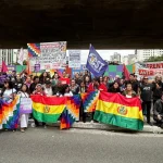 ATO EM SÃO PAULO PRESTOU SOLIDARIEDADE AOS PROTESTOS NA BOLÍVIA PELA RENÚNCIA DO PRESIDENTE RODRIGO PAZ