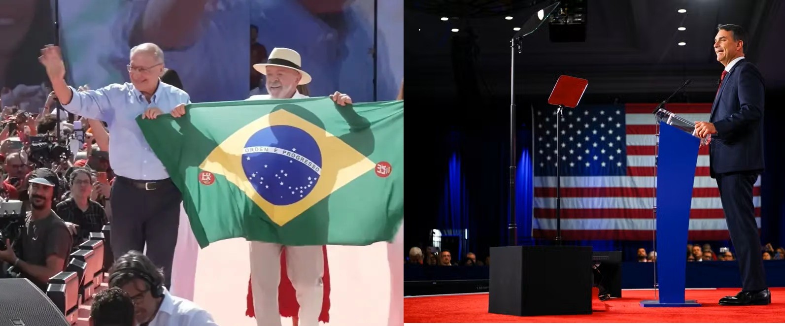 lula com bandeira do brasil